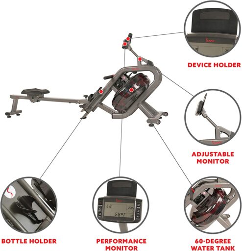 Sunny Phantom Hydro SF-RW5910 Water Rowing Machine