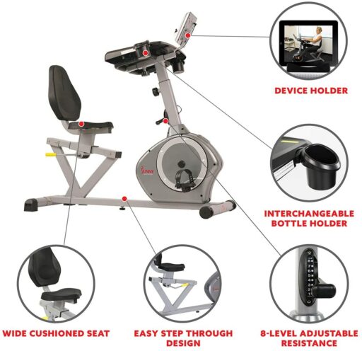 Sunny SF-RBD4703 Recumbent Bike with Workstation