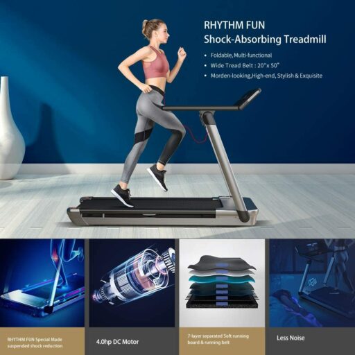 RHYTHM FUN Folding Treadmill