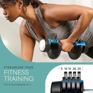 LifePro PowerFlow 25 lbs Adjustable Dumbbell Set