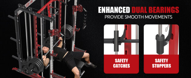 FAGUS H Smith Machine Power Cage All-in-One Home Gym