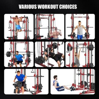 FAGUS H Smith Machine Power Cage All-in-One Home Gym