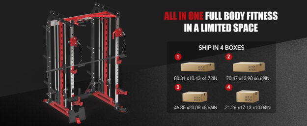 FAGUS H Smith Machine Power Cage All-in-One Home Gym